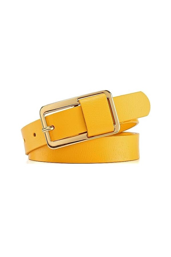 Ceinture en peau de vache à la mode, Simple, décorative, véritable, for femmes, accessoires de ceinture en jean Size : 95cm 