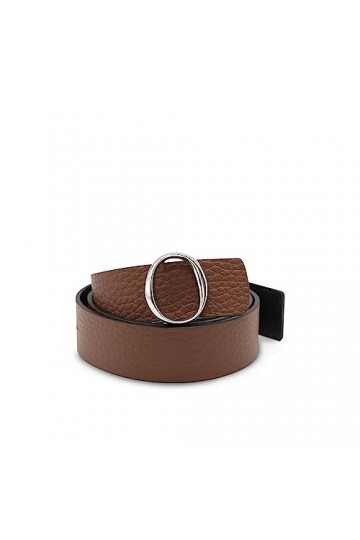 Orciani Ceinture Soft Double en cuir caroube D10095SOFT CARRUBA NOIR, marron, 95
