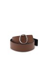 Orciani Ceinture Soft Double en cuir caroube D10095SOFT CARRUBA NOIR, marron, 95