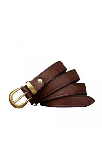 EKLART Ceintures en cuir véritable de peau de vache de qualité de boucle de cuivre for la ceinture femelle de luxe de femmes 