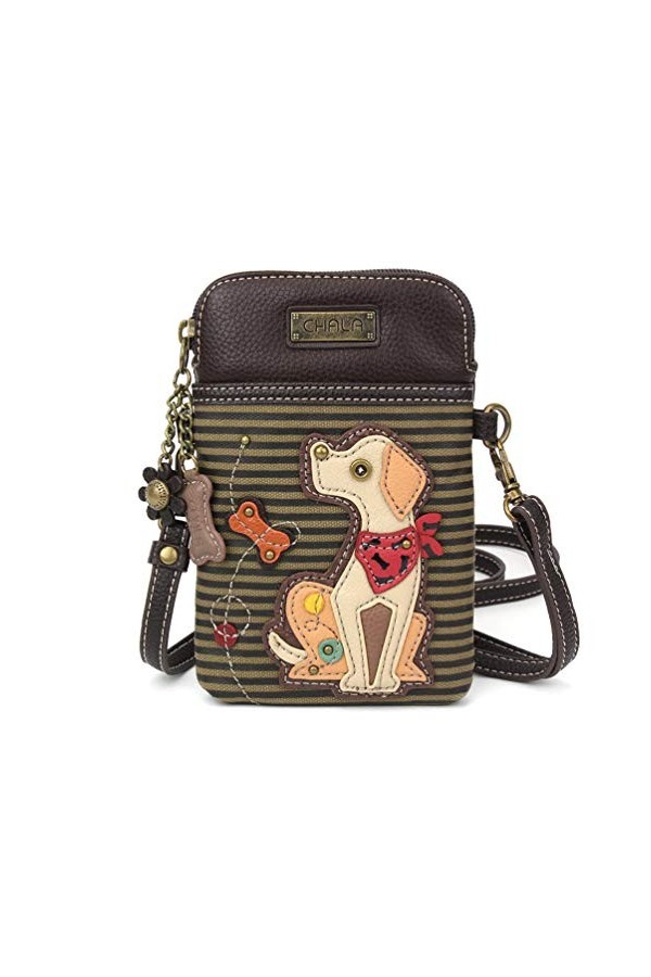 Chala Sac à bandoulière pour téléphone portable - Sac à main en toile multicolore avec sangle réglable, B&w Empreinte de patt