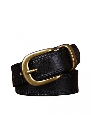 EKLART Femmes ceinture en cuir véritable for femmes femme sangle en peau de vache décontracté boucle de cuivre dames ceinture