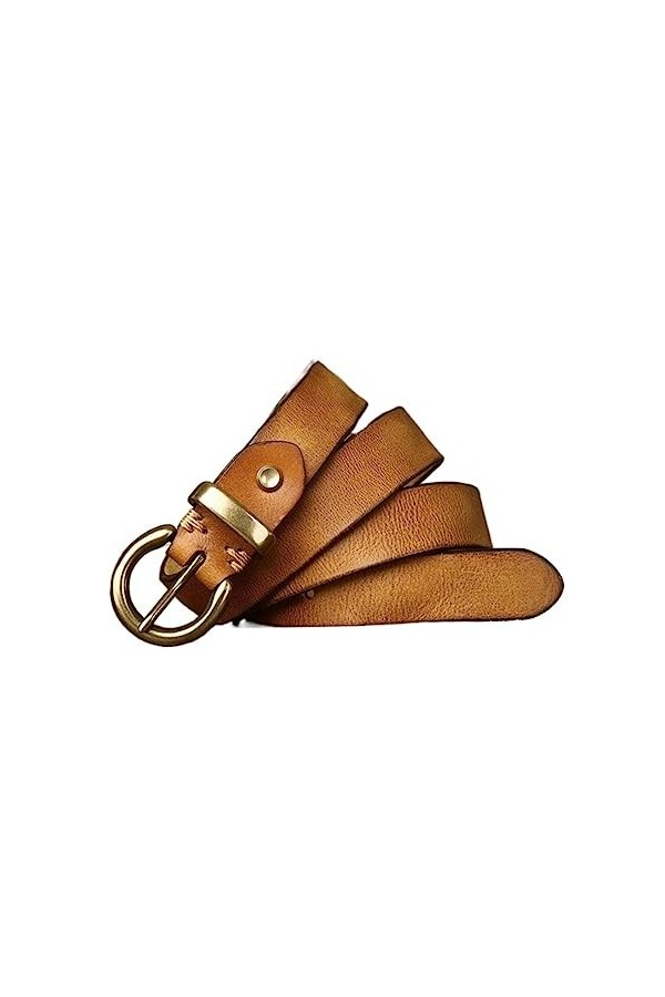EKLART Ceinture en cuir véritable for femmes boucle ardillon cuir de vachette Jeans décontractés ceintures qualité Vintage fe
