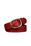 EKLART Ceinture en cuir véritable for femmes, largeur 2,8 cm, ceintures à boucle ardillon en cuivre for femmes, ceintures en 