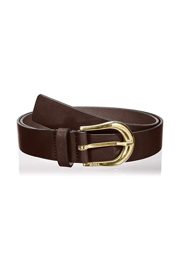 BOSS Carol Belt 3cm-VC Ceinture, Dark Brown205, 80 aux Femmes