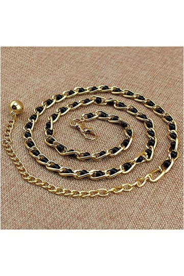 Ceinture Mode Réglable Mince Dames Chaîne De Taille Dames Élégantes en Métal Femmes Sangle Robe Ceinture Perle Vêtements Déco