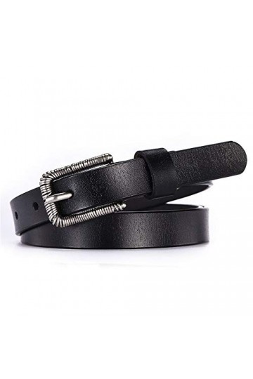 Ceinture Confortable Femme Homme Cuir Maigre Couleur Unie Boucle Ardillon Taille Simple pour Filles Dames Ceintures pour Jean