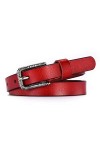 Ceinture Confortable Femme Homme Cuir Maigre Couleur Unie Boucle Ardillon Taille Simple pour Filles Dames Ceintures pour Jean