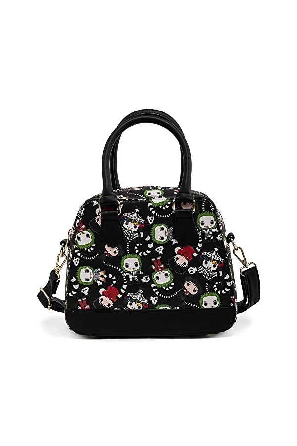 Loungefly 196569 Sac à bandoulière Beetlejuice AOP, Multicolore
