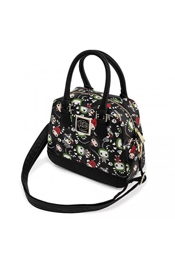 Loungefly 196569 Sac à bandoulière Beetlejuice AOP, Multicolore