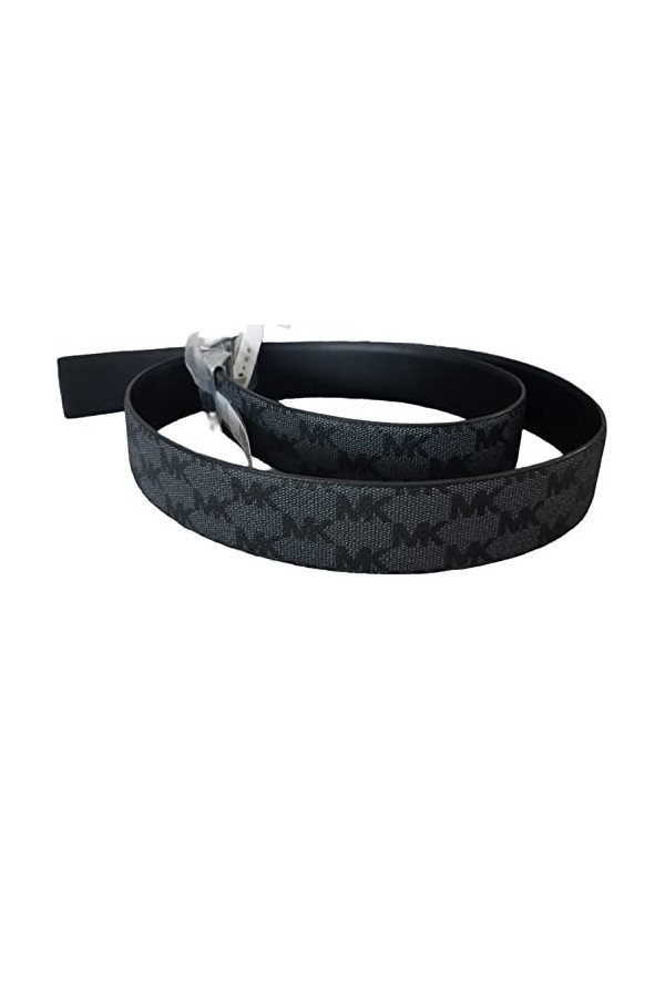 Michael Kors Neuf Original Reversible Femmes Logo Ceinture Boucle argent Size XL Gris/noir