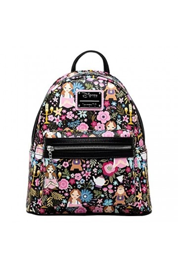 Loungefly Disney Sac à bandoulière à double bandoulière pour femme Motif Belle et la Bête, multicolore