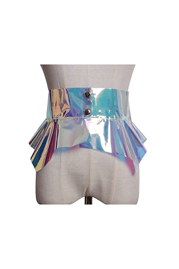 EIFINE Mode dété la Ceinture Transparente en Plastique PVC Femme Large Garniture T-Shirt Chemises Ceinture Color : 2, Size 