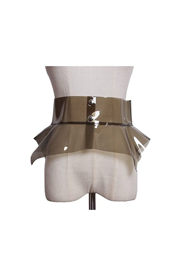 EIFINE Mode dété la Ceinture Transparente en Plastique PVC Femme Large Garniture T-Shirt Chemises Ceinture Color : 2, Size 