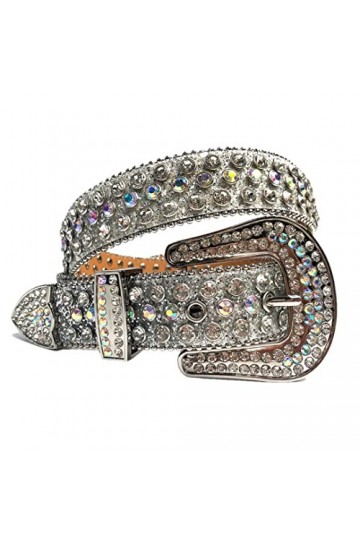 Ceinture avec strass pour femme - Ceinture cloutée - Style cowgirl - Style punk
