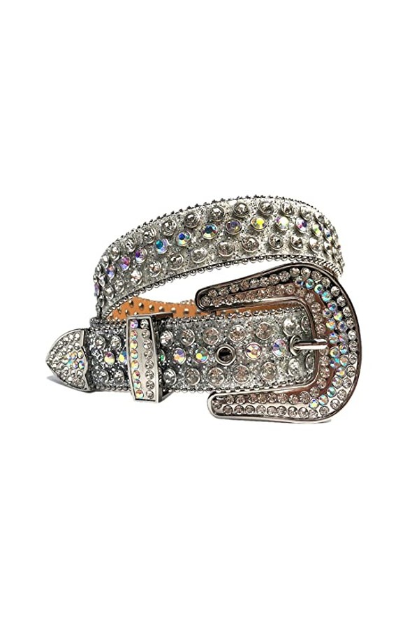 Ceinture avec strass pour femme - Ceinture cloutée - Style cowgirl - Style punk