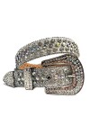 Ceinture avec strass pour femme - Ceinture cloutée - Style cowgirl - Style punk