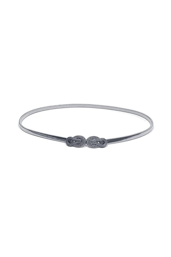 NXYJD Chaîne CEINTURE FEMMES ÉLASTIQUES SULTS LADIES HABEURES CEAUTRES Color : Silver, Size : 70 cm x 1 cm 