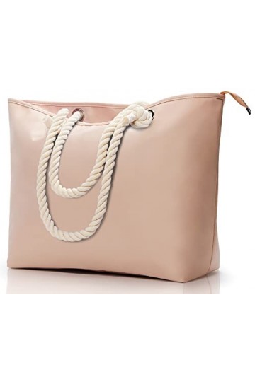 KALIDI Sac de plage extra large pour femme avec fermeture éclair étanche Sacs fourre-tout de plage avec poches Grand sac de s