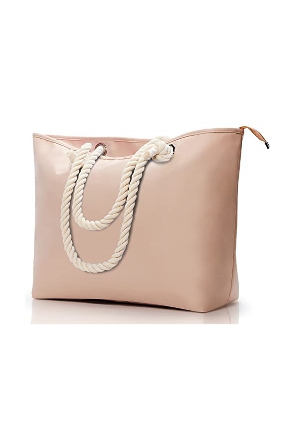 KALIDI Sac de plage extra large pour femme avec fermeture éclair étanche Sacs fourre-tout de plage avec poches Grand sac de s