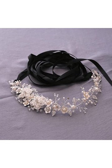 Ceintures occidentales pour femmes Ceinture en cristal Fleur Ceinture de robe mince Ceinture de mariage pour ceinture de mari