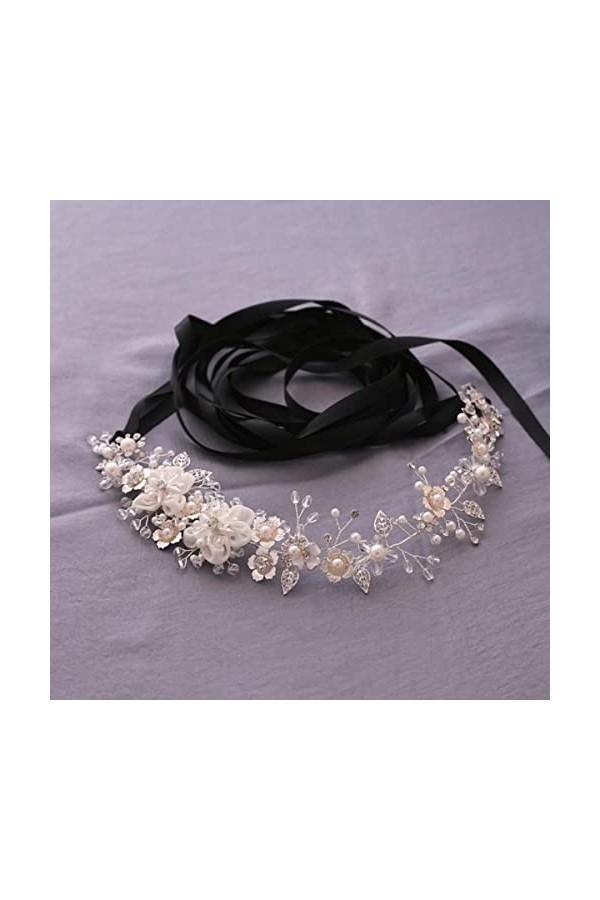 Ceintures occidentales pour femmes Ceinture en cristal Fleur Ceinture de robe mince Ceinture de mariage pour ceinture de mari