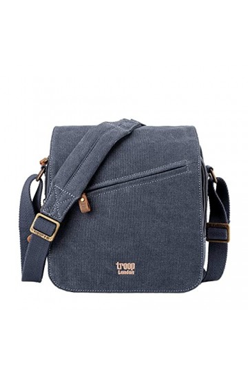 TRP0238 Troop London Toile Classique Sac Bandoulière - Bleu