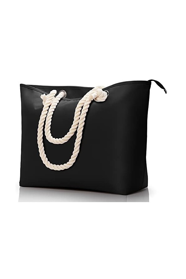 KALIDI Sac de plage extra large pour femme avec fermeture éclair étanche Sacs fourre-tout de plage avec poches Grand sac de s