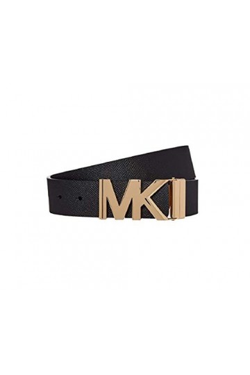 Michael Kors Saffiano Leather Reversible MK Logo Plaque Buckle Belt XL 