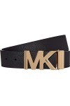 Michael Kors Saffiano Leather Reversible MK Logo Plaque Buckle Belt XL 