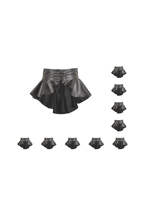 Paowsietiviity Ceinture réglable pour femme pour mariage, Noël, Lot de 10 noir , Length 62cm