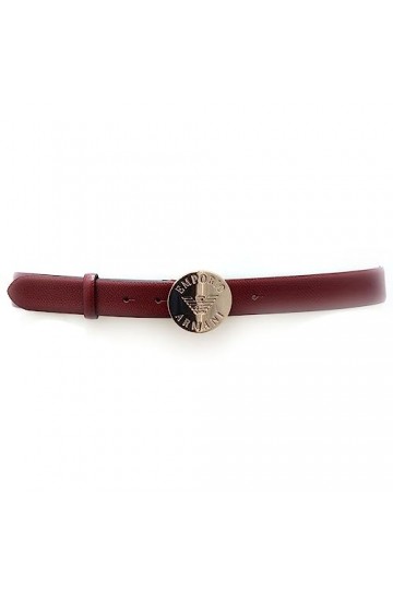 Emporio Armani 3925AF cintura donna burgundy leather belt woman-90 CM