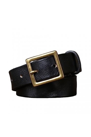 EKLART Rétro femmes Jeans ceinture ceinture en cuir véritable for femmes Vintage boucle ceinture en cuir for femmes Size : 4