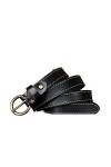 EKLART Ceinture en cuir véritable for femmes de 2,4 cm de largeur Size : 44in/110cm, Color : Coffee 