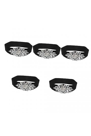 GALPADA 5 Pièces Strass Ruban Robe De Mariée Ceintures Avec Strass Cristal Cadeaux Douche Nuptiale Cadeau Ceinture Élastique 