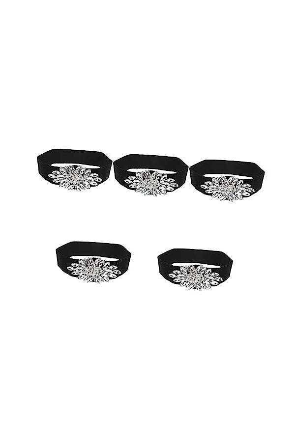 GALPADA 5 Pièces Strass Ruban Robe De Mariée Ceintures Avec Strass Cristal Cadeaux Douche Nuptiale Cadeau Ceinture Élastique 