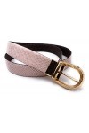 Michael Kors Ceinture I Femme I Cuir Véritable I Marron/Rosé I Aspect écailles I Taille L I 110 cm de long avec boucle I 3 cm