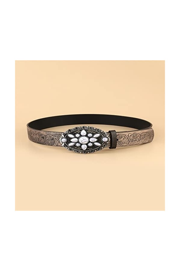 ZYXLB Ceinture de Mode européenne et américaine Polyvalente de Style Ethnique en Relief rétro