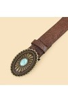 ZYXLB Ceinture Marron décorative Femme bohème rétro 100 jumelée à Une Ceinture en Jean