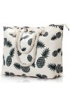 KALIDI Sac de plage extra large pour femme avec fermeture éclair étanche Sacs fourre-tout de plage avec poches Grand sac de s