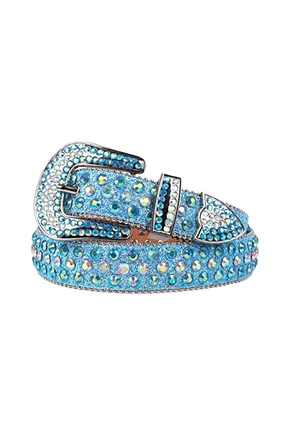 Ceinture avec strass pour femme - Ceinture cloutée - Style cowgirl - Style punk