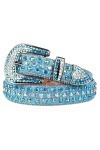 Ceinture avec strass pour femme - Ceinture cloutée - Style cowgirl - Style punk