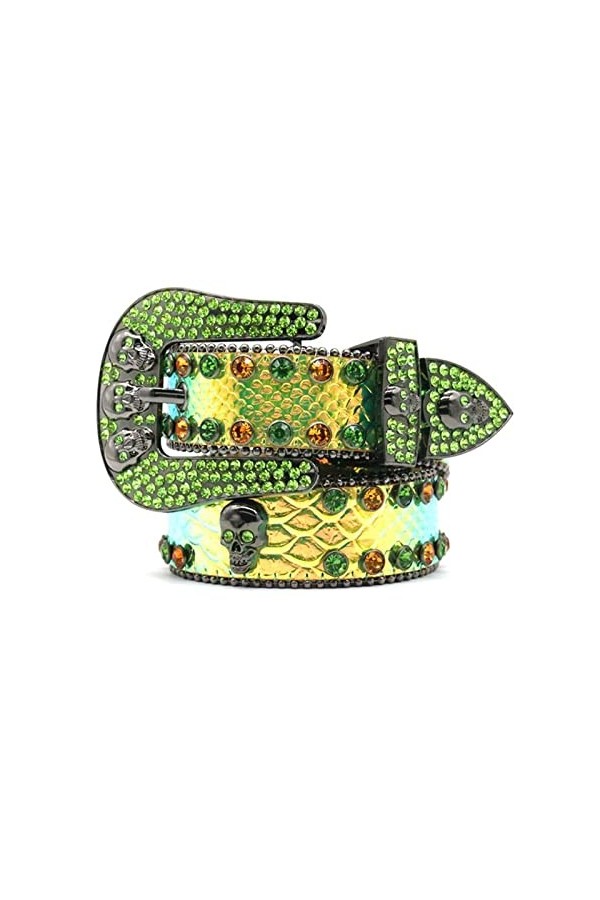 EKLART Rhinestone Belt For Womens Belt Quality Genuine Leather Belts For Woman Size : 46in/115cm, Color : 33EU 