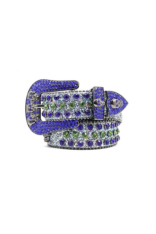 EKLART Rhinestone Belt For Womens Belt Quality Genuine Leather Belts For Woman Size : 46in/115cm, Color : 33EU 