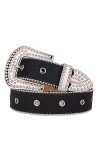 Wvapzxx Ceintures de luxe en diamant de ceinture de cowgirl cloutée de cristal occidental pour les femmes et les hommes, Ogra
