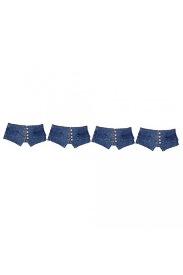 SHERCHPRY 4 Pièces Ceinture Stretch Ceinture Pour Corset Ceinture Pour Cinch Ceinture Avec Bouton Extender Miss Bleu Serré De