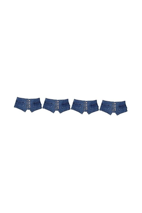 SHERCHPRY 4 Pièces Ceinture Stretch Ceinture Pour Corset Ceinture Pour Cinch Ceinture Avec Bouton Extender Miss Bleu Serré De