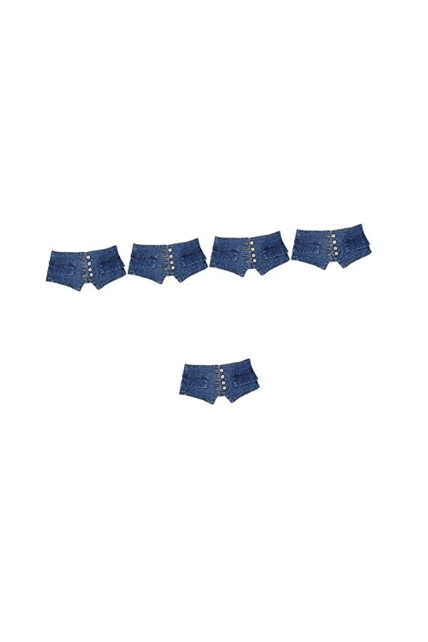 SHERCHPRY 4 Pièces Ceinture Stretch Ceinture Pour Corset Ceinture Pour Cinch Ceinture Avec Bouton Extender Miss Bleu Serré De