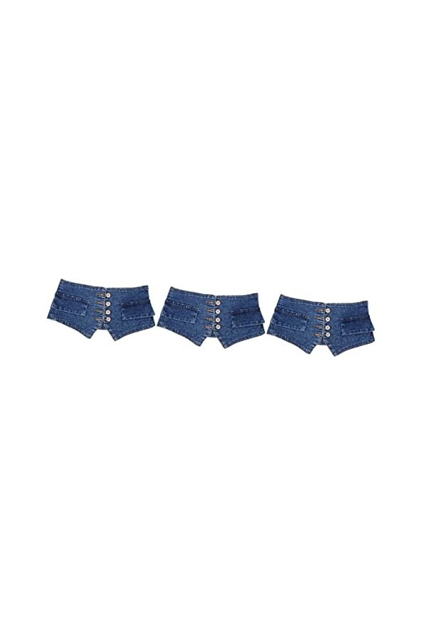 SHERCHPRY 4 Pièces Ceinture Stretch Ceinture Pour Corset Ceinture Pour Cinch Ceinture Avec Bouton Extender Miss Bleu Serré De