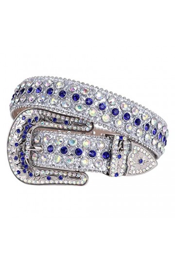 Mkjuuior Ceintures en Diamant Ceintures en Diamant Cloutées pour Femmes Cowboy Girls pour Jeans Hommes